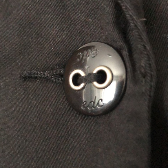 Black cotton mix blazer, edc by Esprit, M, worn once, 2 fake pockets in front, - Picture 3 of 10